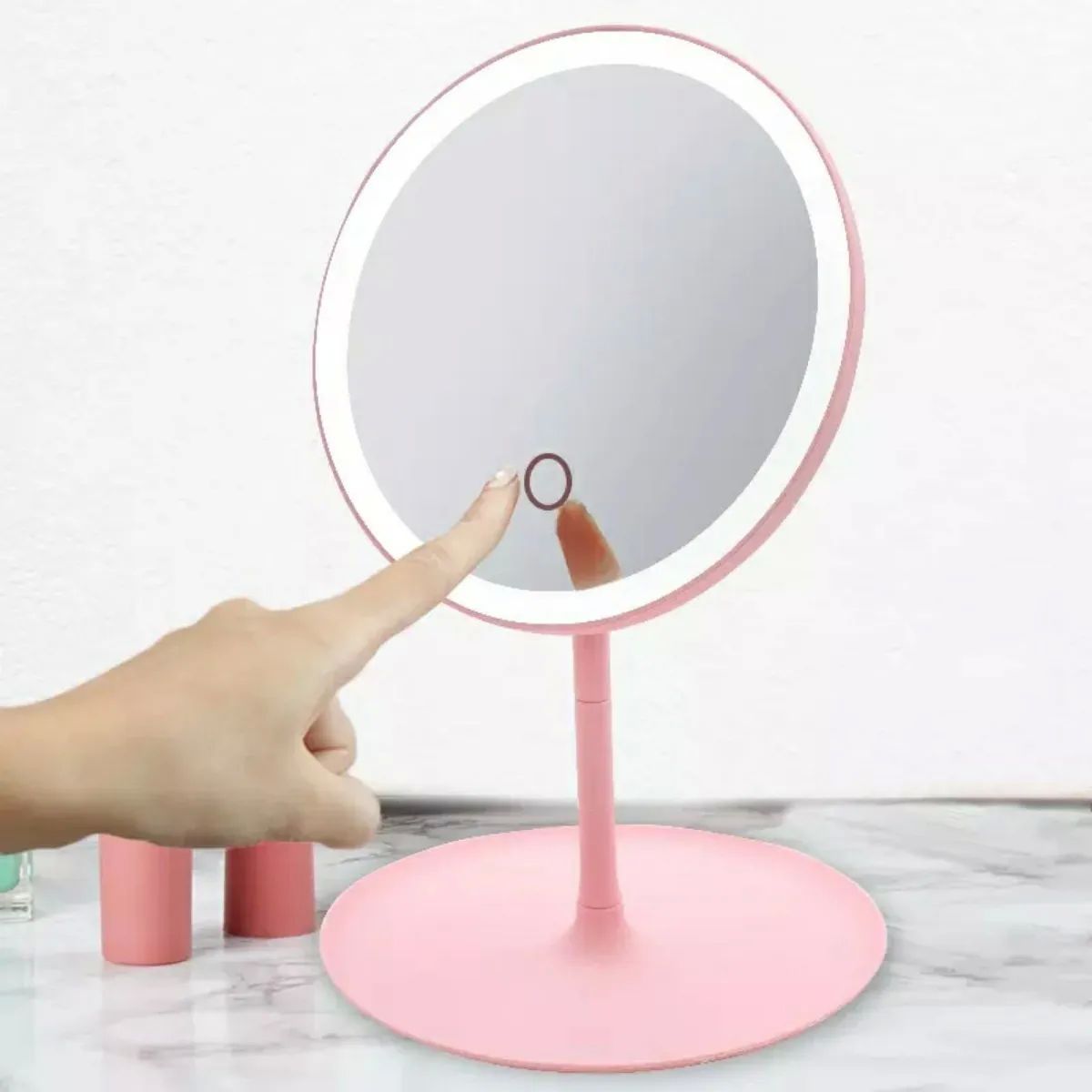 Espejo LED Maquillaje Para Tocador Recargable Touch Mesa