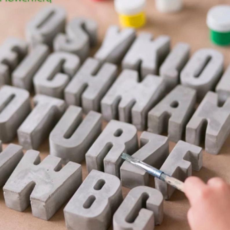 Molde de silicón Abecedario Alfabeto en Letras Mayúsculas para Repostería y Manualidades, Gris