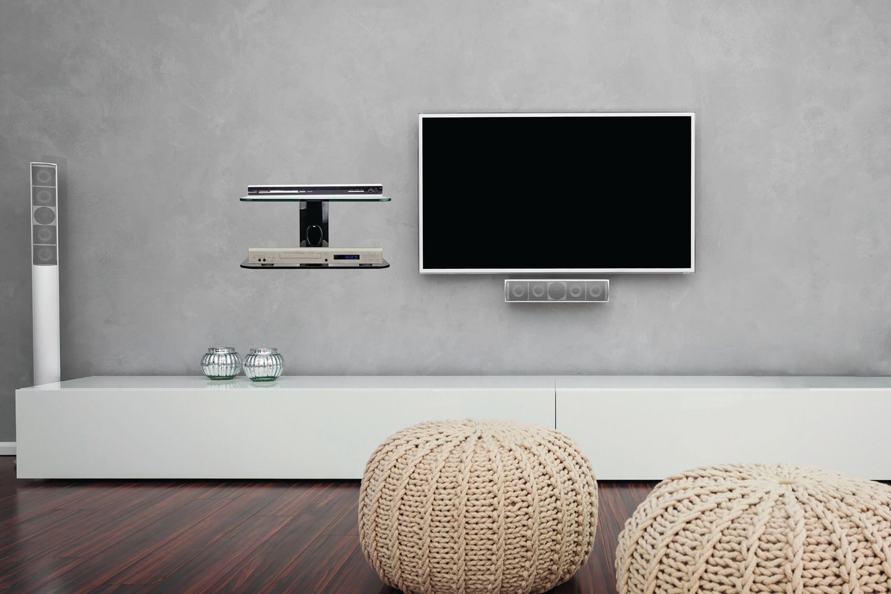 REPISA DOBLE PARA DVD, BLU RAY, SAT - STV-301 - STEREN