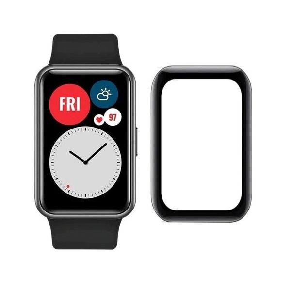 Pack Correa + Case + Mica Premium Para Huawei Watch Fit en Color Azul Marino