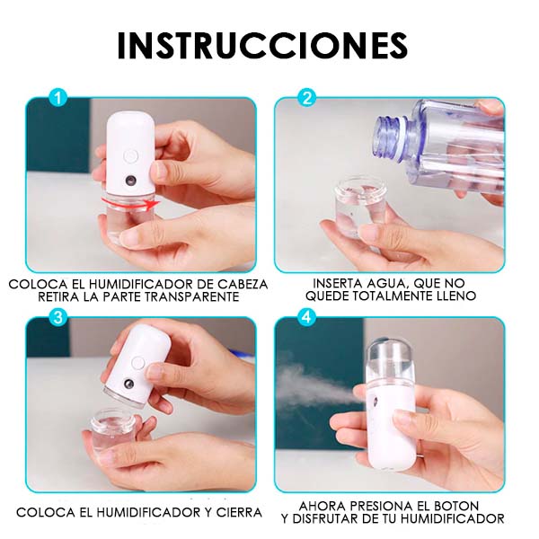 Mini Humidificador Difusor Portátil Facial Nano 
