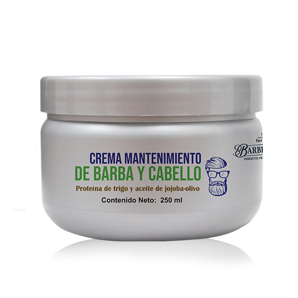CREMA MANTENIMIENTO BARBA Y CABELLO.  250 g