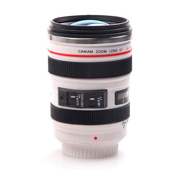 Termo Lente de Cámara Canon Metal para Viaje Café Té 