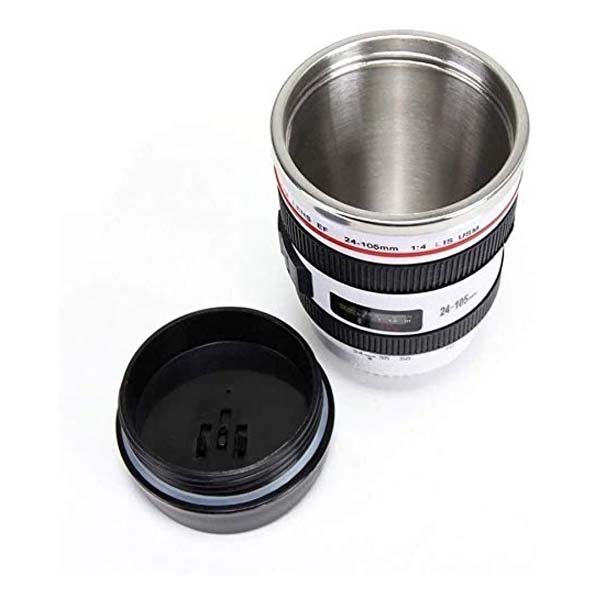 Termo Lente de Cámara Canon Metal para Viaje Café Té 