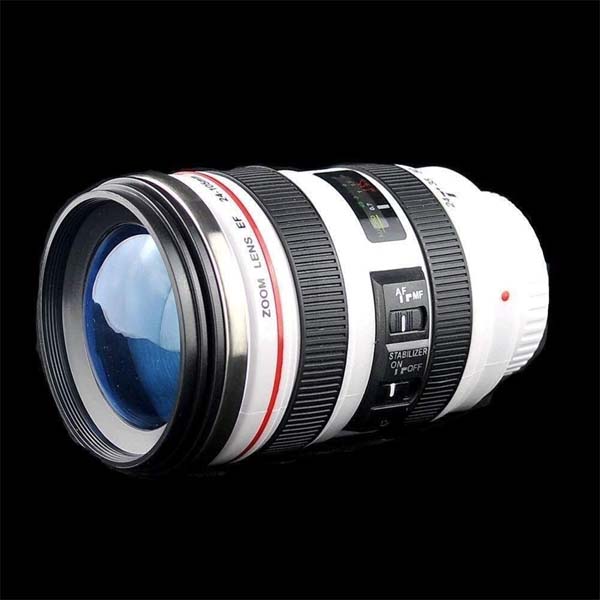 Termo Lente de Cámara Canon Metal para Viaje Café Té 