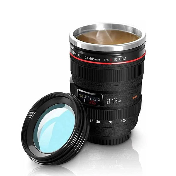 Termo Lente de Cámara Canon Metal para Viaje Café Té