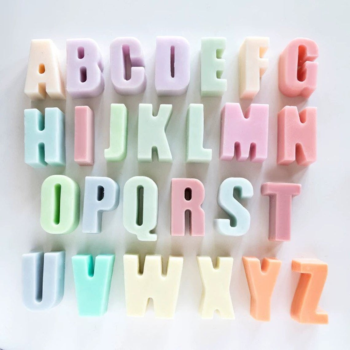 Molde de silicón Abecedario Alfabeto en Letras Mayúsculas para Repostería y Manualidades, Gris