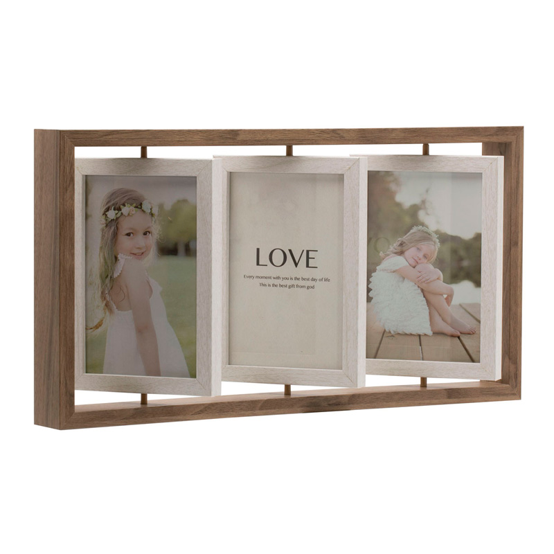 Portaretrato Fotos Madera Girable Hw193-3 4x6 Oficina Hogar