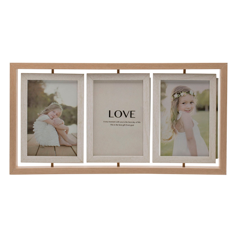 Portaretrato Fotos Madera Girable Hw193-3 4x6 Oficina Hogar