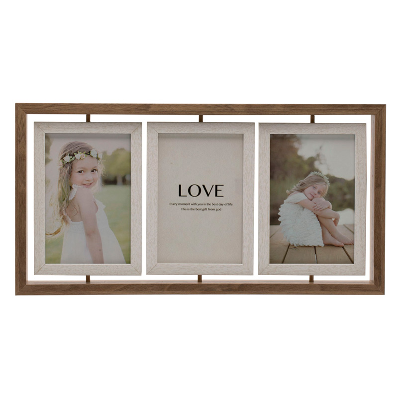 Portaretrato Fotos Madera Girable Hw193-3 4x6 Oficina Hogar