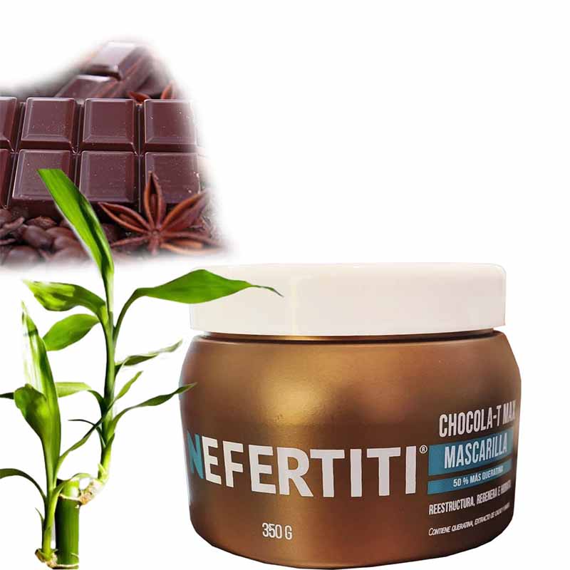 Mascarilla con Doble Keratina para Cabello Maltratado Nefertiti 350g.
