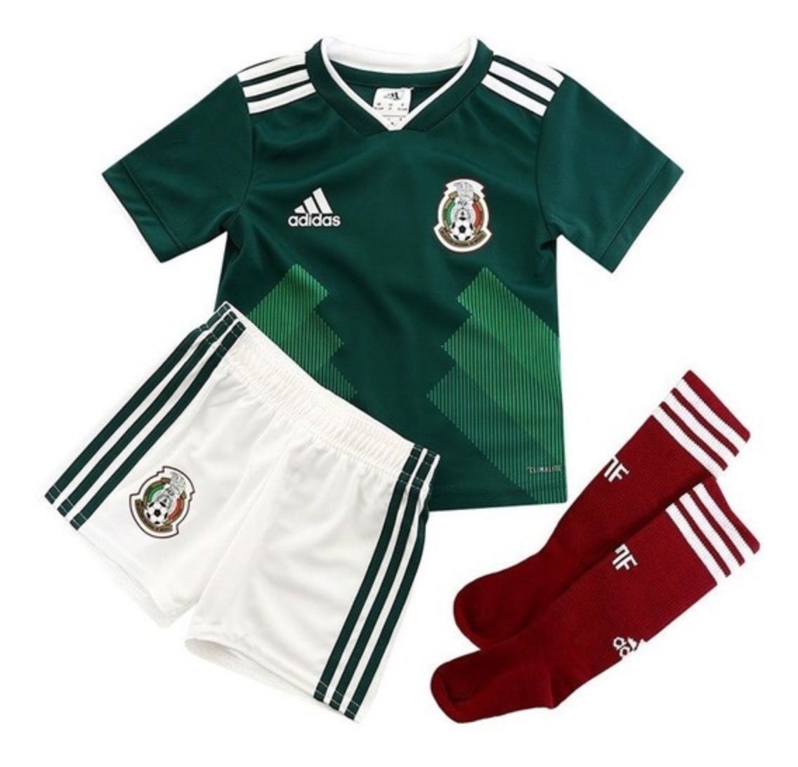 Kit Conjunto Adidas de la Seleccion de Mexico Para Niños