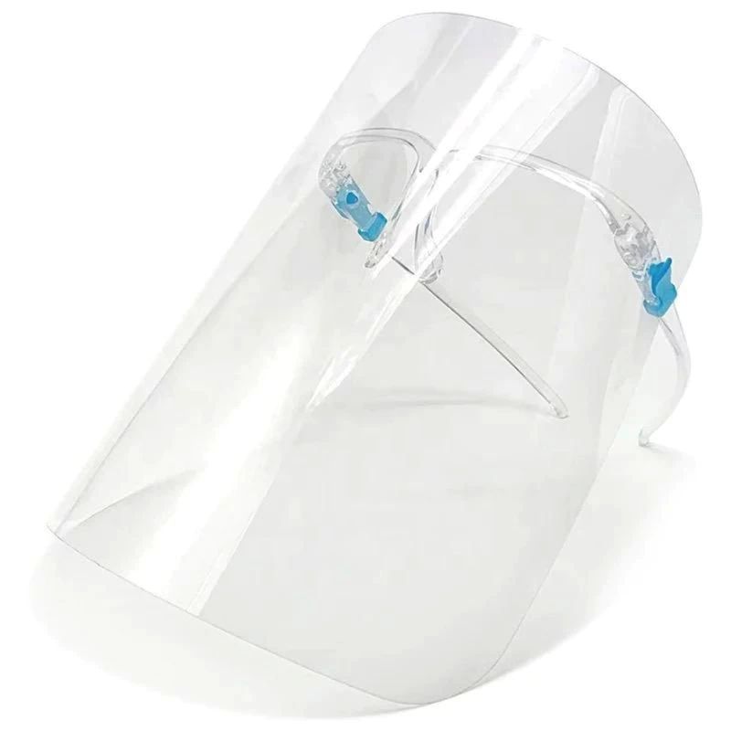 Paquete de 5 Caretas Faciales Protectoras de Ojos, Nariz y Boca con Cómoda Forma de Lentes, Totalmente Transparente