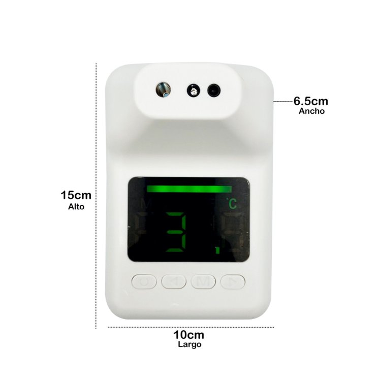 Termometro Digital Infrarrojo De Pared Sin Contacto Con Alarma De Voz