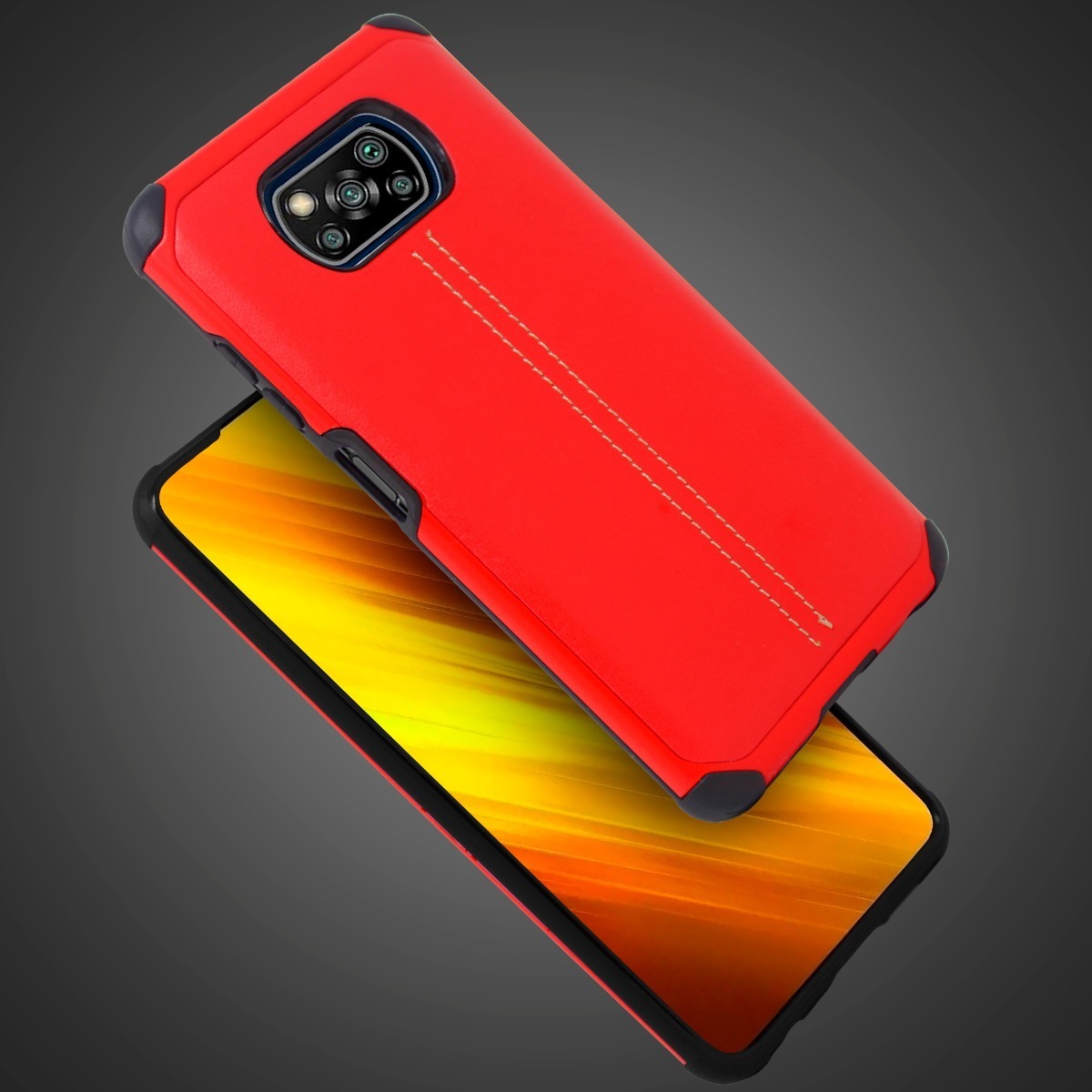 Case Funda Armadura Para Xiaomi Poco X3 / Pro / Nfc + Vidrio