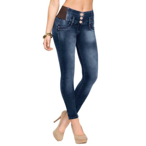 Jeans para mujer casuales marca Seven Eleven azules 5040, 164496