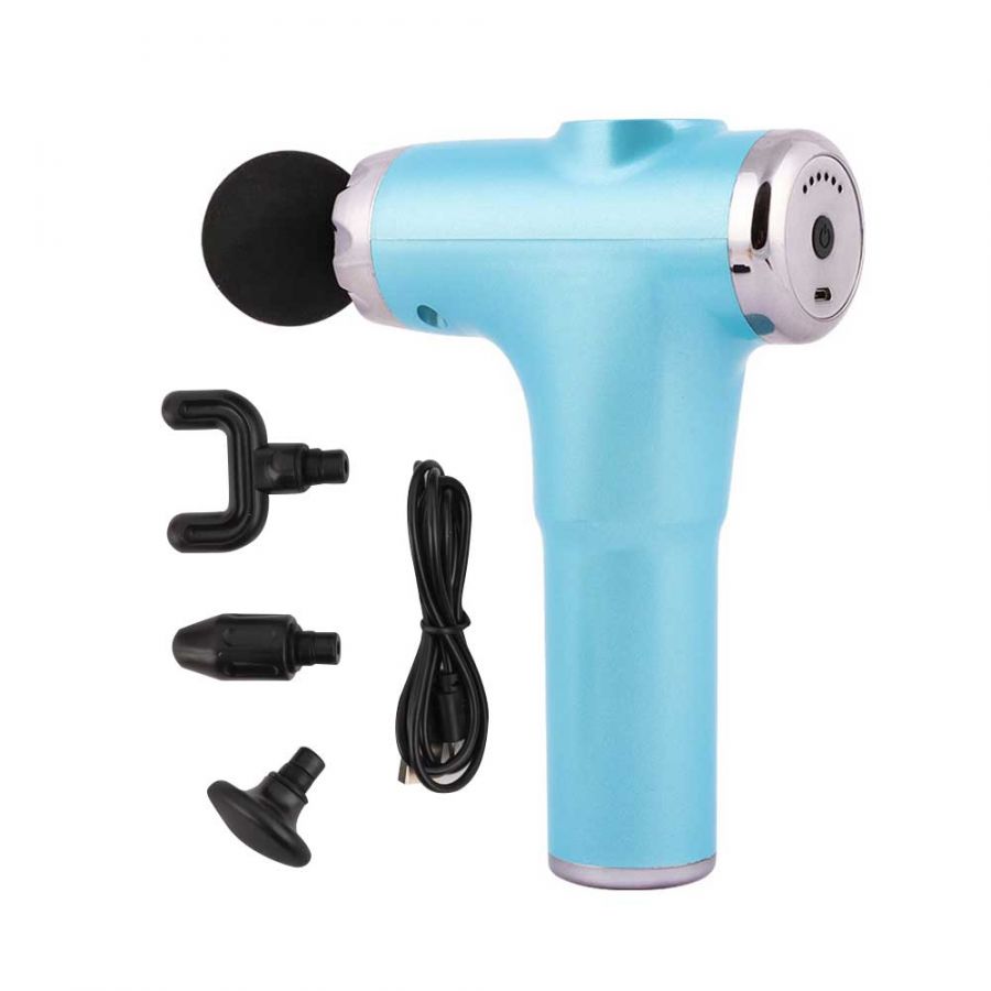 PISTOLA DE MASAJE MUSCULAR ELECTRICO DE 6 VELOCIDADES, IDEAL PARA MÚSCULOS, HOMBROS, CUELLO, ESPALDA