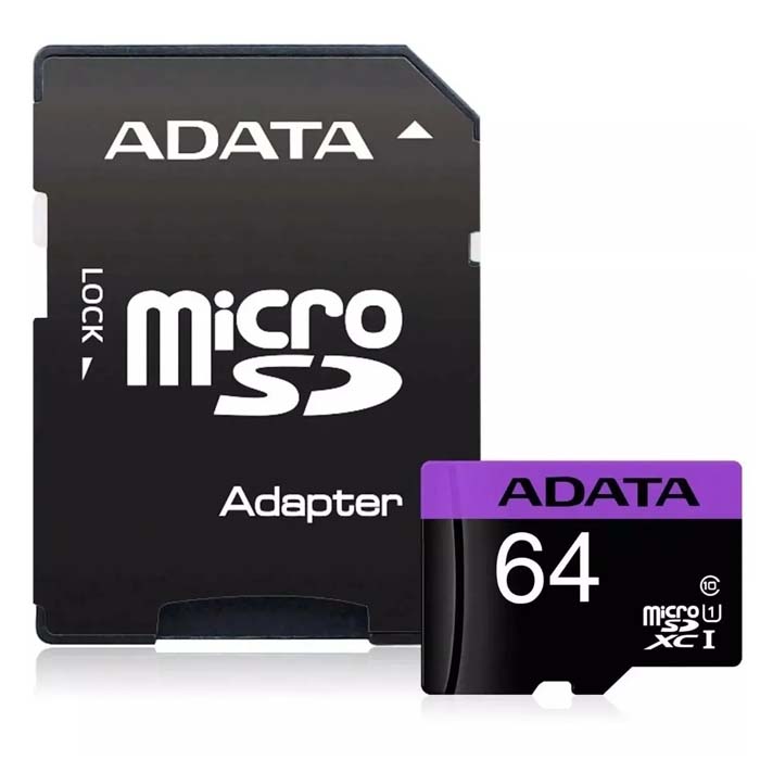 Tarjeta De Memoria Adata Ausdx64guicl10-ra1 Premier Con Adaptador Sd 64gb