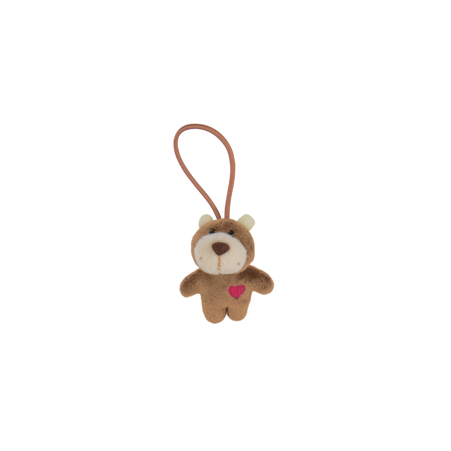 OSO CON LAZO 6CM EN CORAZÓN DE DECORACIÓN