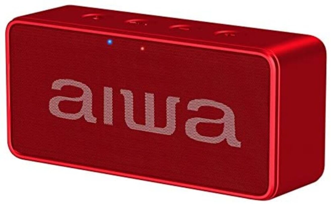 AIWA Bocina Portátil Bluetooth AW10 | Recargable | USB | Radio FM | ROJA