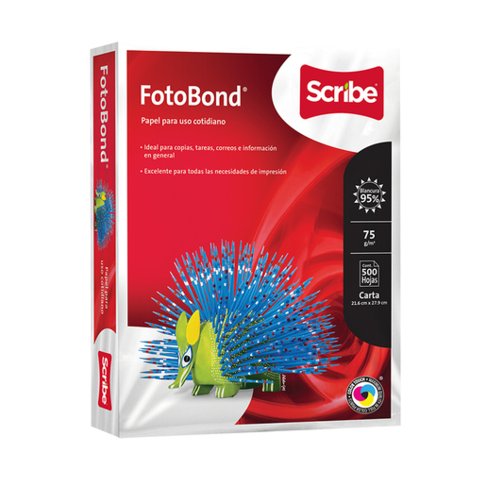 Papel Fotobond Blanco Carta - 1 Paquete Con 500 Hojas