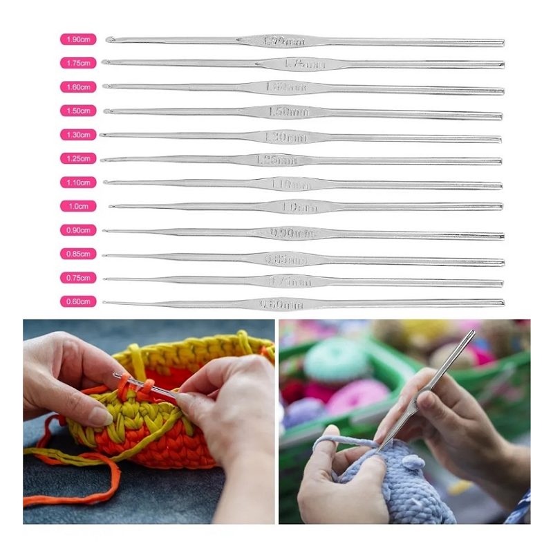 Kit De Ganchos Y Accesorios Para Tejer Al Crochet 84 Pzas