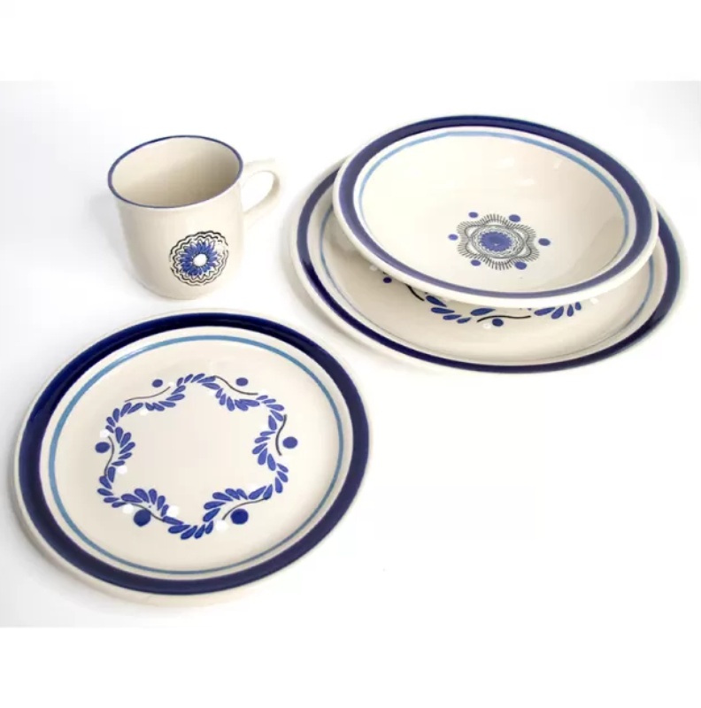 Vajilla Santa Anita Talavera Atlixco 16 Piezas END4