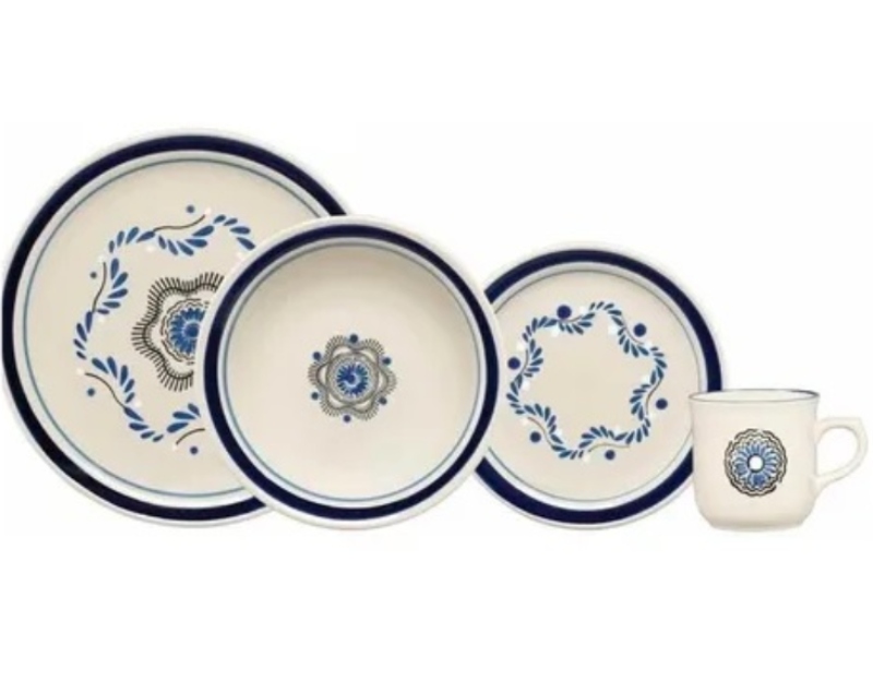 Vajilla Santa Anita Talavera Atlixco 16 Piezas END4