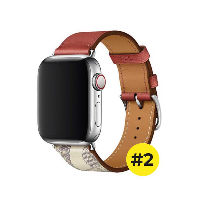 Correa para Apple Watch de Piel Estampada tipo Hermés Series 1,2,3,4,5,6,SE