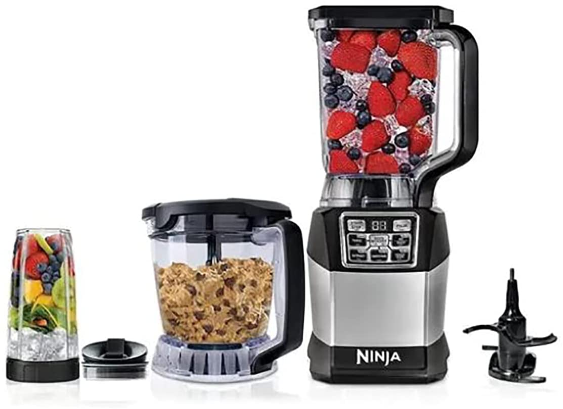 Ninja Licuadora y procesador | BL493 | Sistema De Cocina |Auto-IQ | Smooth Boost | 1200w | Renewed