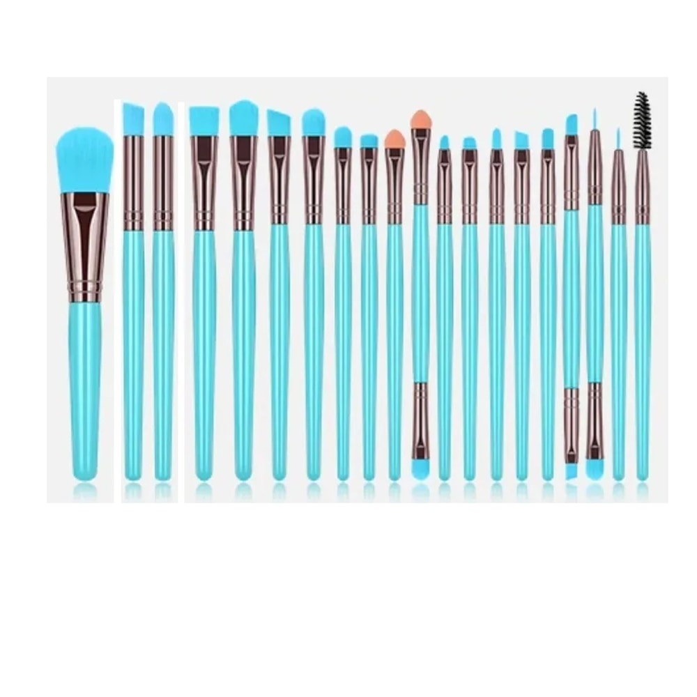 Set de 20 brochas neon  de maquillaje para ojos de  uso profesional