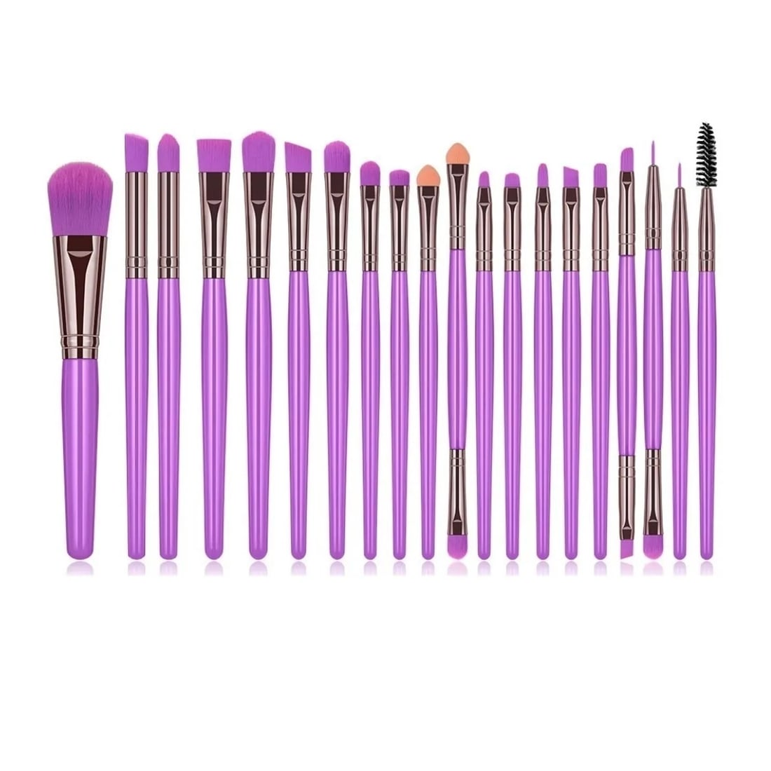 Set de 20 brochas neon  de maquillaje para ojos de  uso profesional