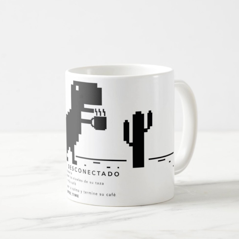 DINOSAURIO GOOGLE 11oz (330ml), Cerámica, Coffee Tea Mug,