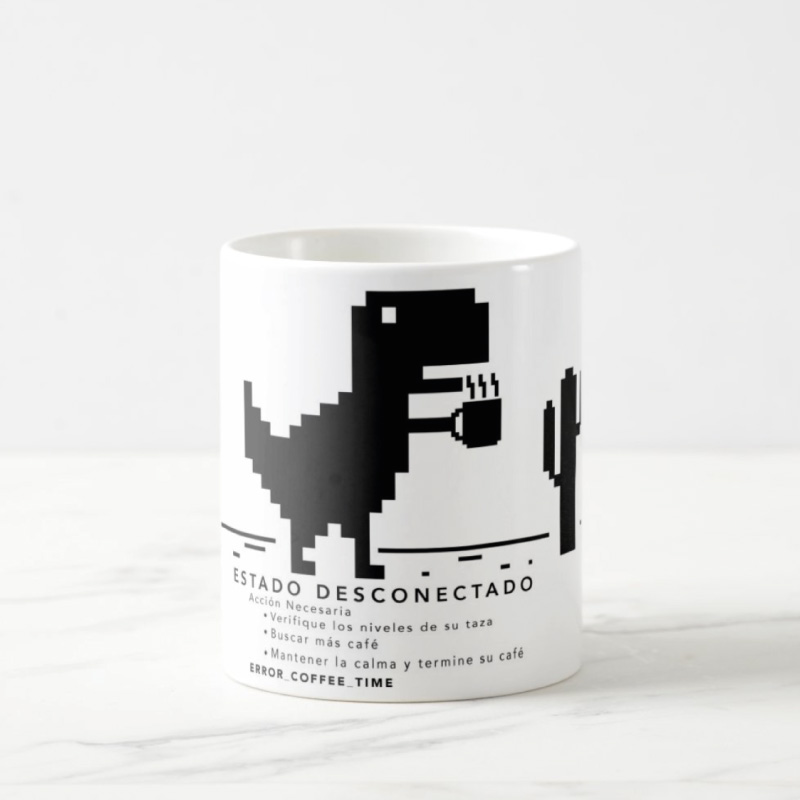 DINOSAURIO GOOGLE 11oz (330ml), Cerámica, Coffee Tea Mug,