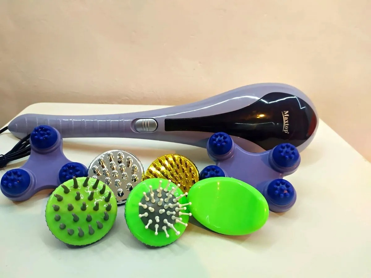  Aparato Masajeador Cuerpo Magic Massager 8 Cabezas Relajante Salud Bienestar Relajación Gris