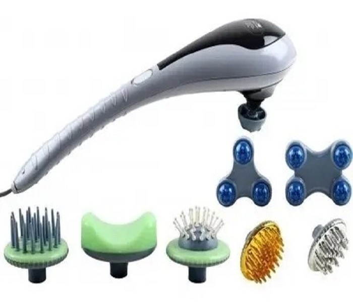  Aparato Masajeador Cuerpo Magic Massager 8 Cabezas Relajante Salud Bienestar Relajación Gris