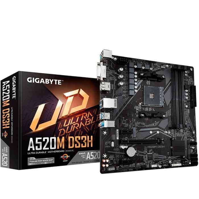 Tarjeta Madre GIGABYTE A520M DS3H AMD AM4 DDR4 Micro ATX 