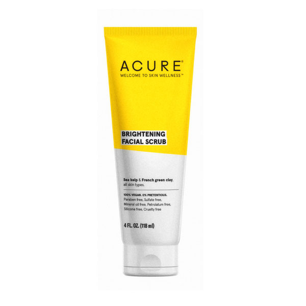 Acure. Brightening Facial Scrub, exfoliante natural con super nutrientes. 118 ml