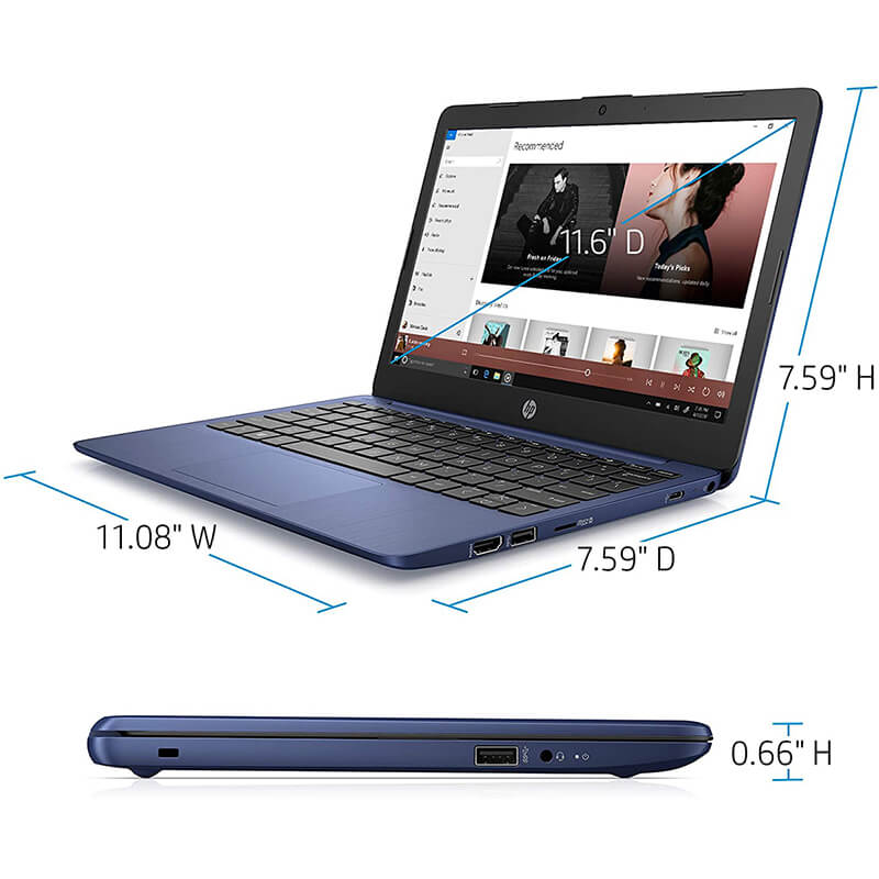Laptop Hp Stream 11 Intel Celeron N4000 Windows 10 4gb 32gb