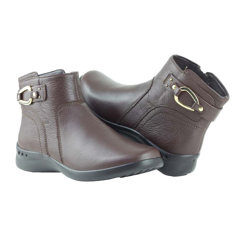 BOTINES CASUALES FLEXI PARA DAMA ORIGINALES 48325 CAFÉ COMODOS