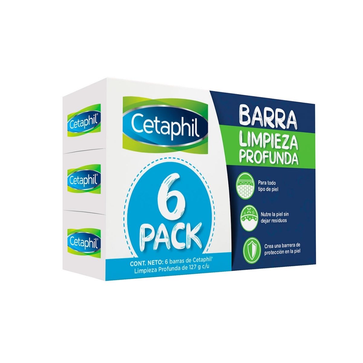 Jabón Corporal en Barra Cetaphil 511156 6 piezas