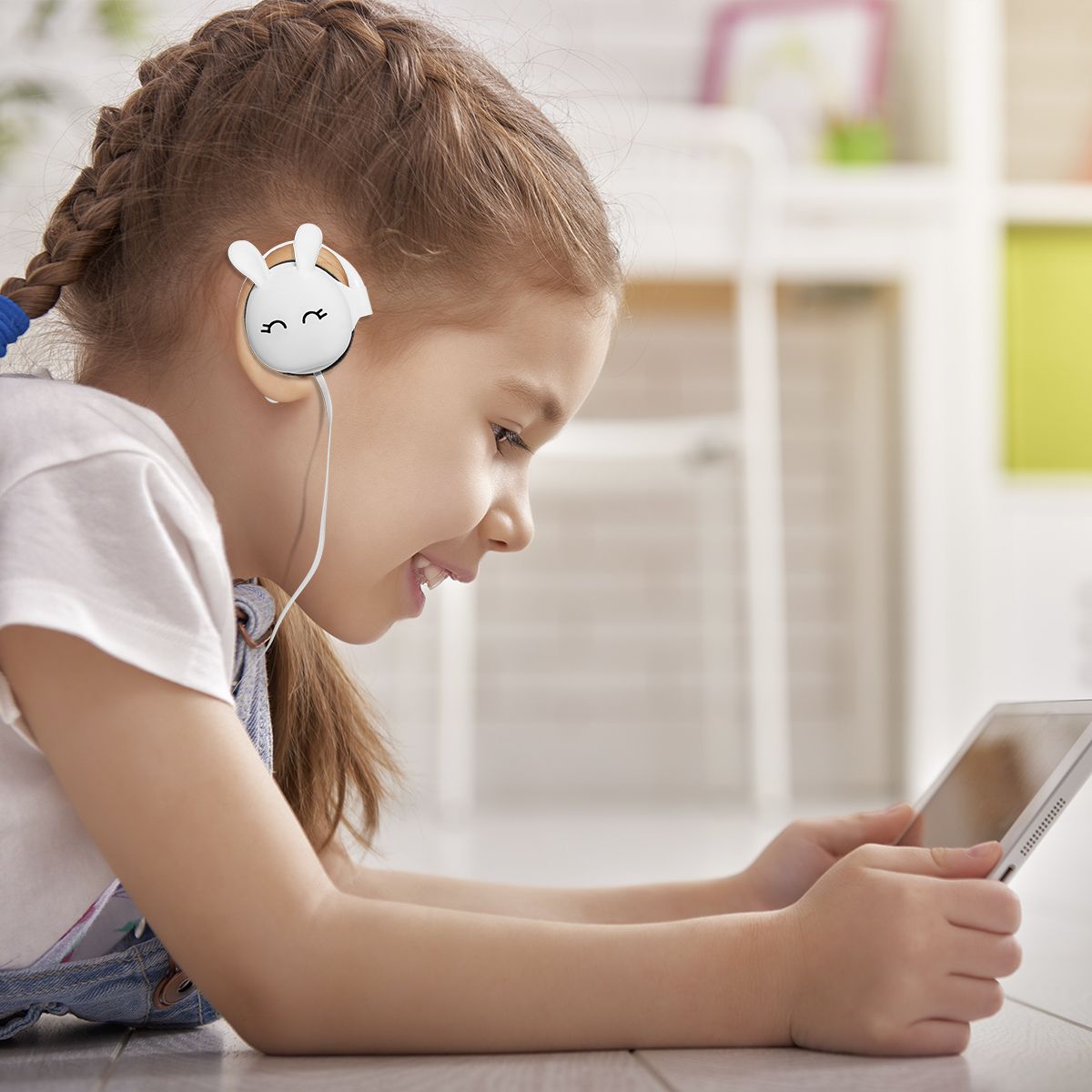 Audífonos In Ear Cómodos con Forma de Conejito Para Oídos Sensibles o Para Niños, Excelente Calidad de Audio