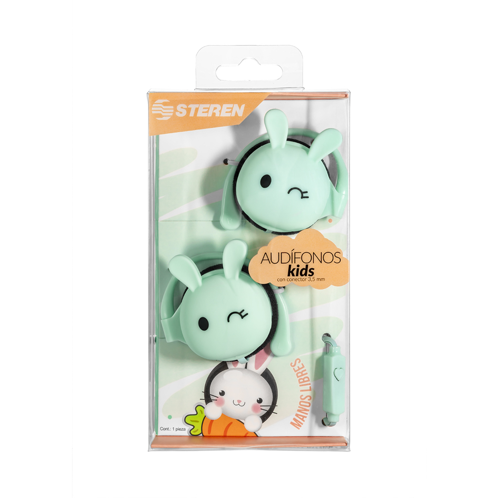 Audífonos In Ear Cómodos con Forma de Conejito Para Oídos Sensibles o Para Niños, Excelente Calidad de Audio