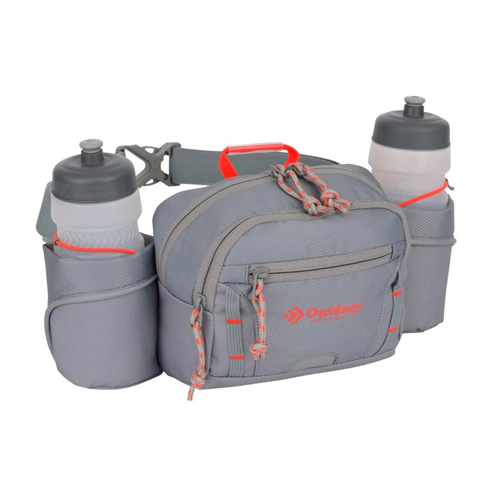 Cangurera Con Bolsillos Laterales  Gris/naranja Outdoor 