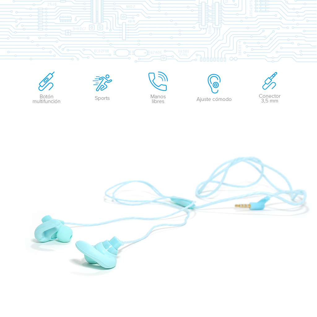 Audífonos In Ear Ergonómicos Sport Manos Libres Resistentes al Sudor AUD-356 Steren