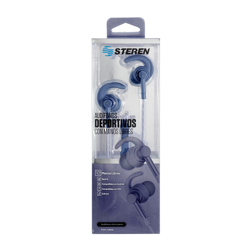 Audífonos In Ear Ergonómicos Sport Manos Libres Resistentes al Sudor AUD-356 Steren