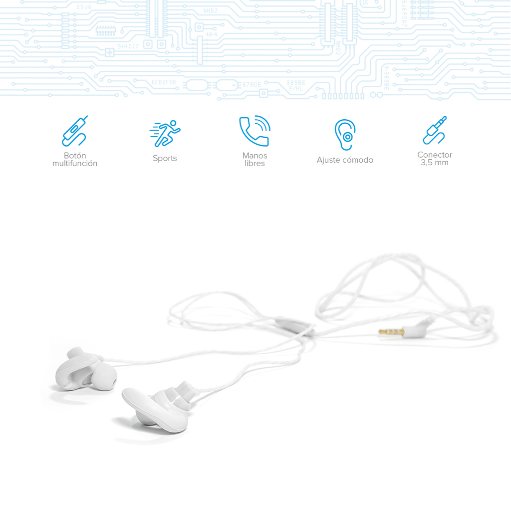 Audífonos In Ear Ergonómicos Sport Manos Libres Resistentes al Sudor AUD-356 Steren