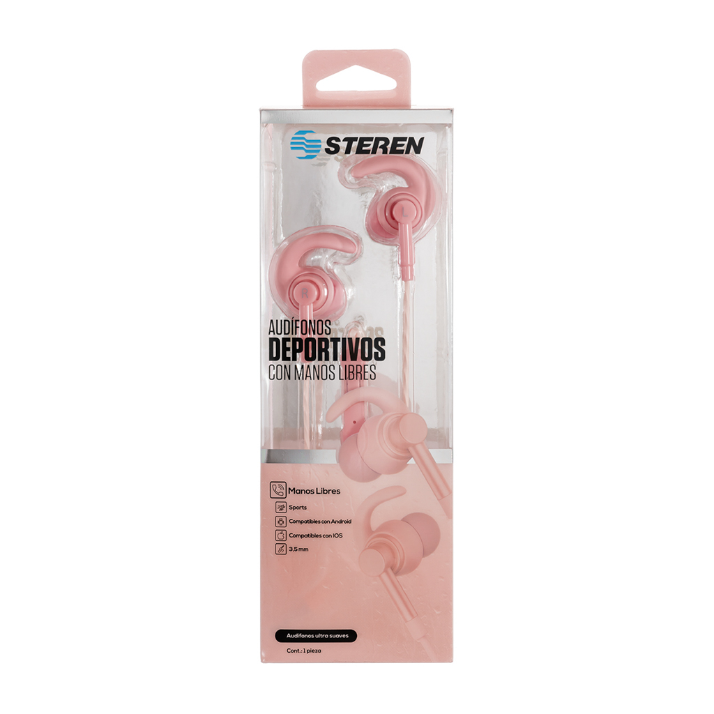 Audífonos In Ear Ergonómicos Sport Manos Libres Resistentes al Sudor AUD-356 Steren