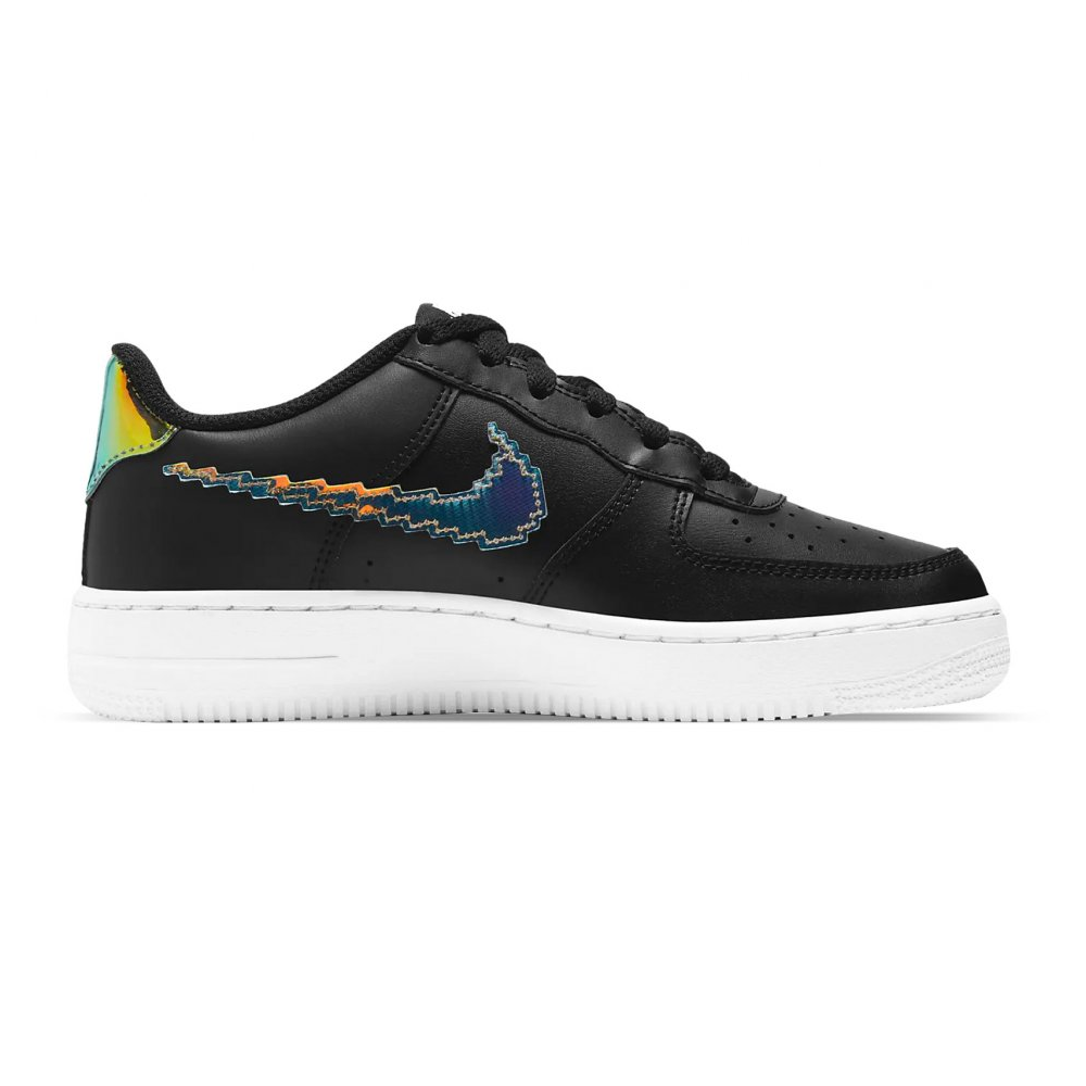 TENIS NIKE AIR FORCE 1 LV8 (GS) NEGRO / TORNASOL TALLAS #23 - #25