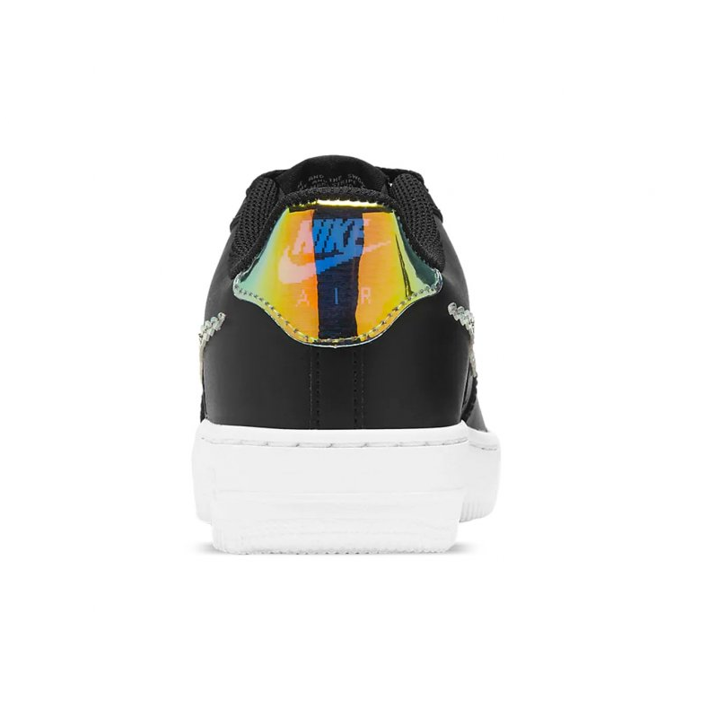 TENIS NIKE AIR FORCE 1 LV8 (GS) NEGRO / TORNASOL TALLAS #23 - #25